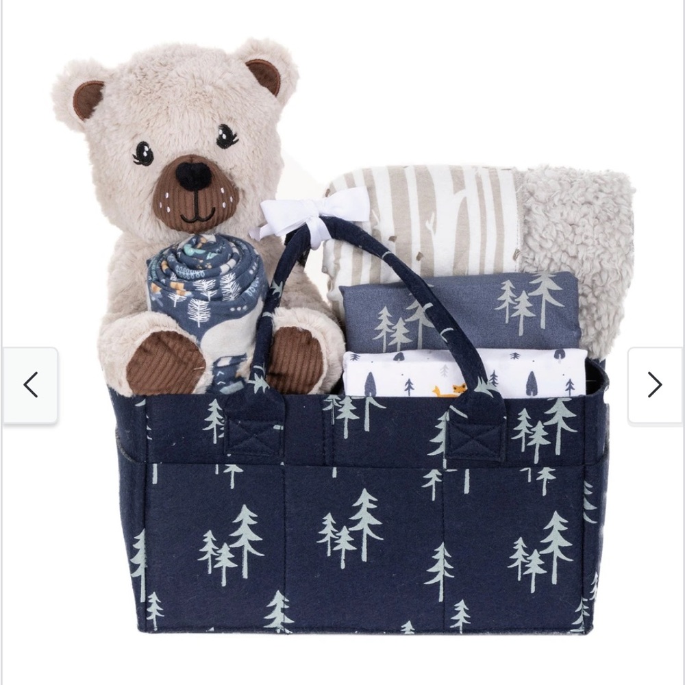 NWT My Tiny Moments Navy Blue Forest Nursery Essentials Set